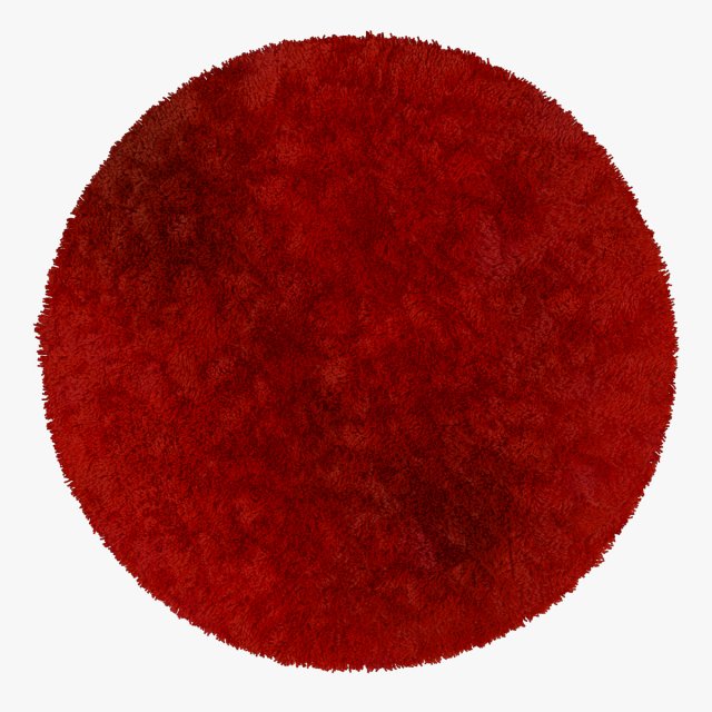 carpet sunny h74-red round 3D 模型 .c4d .max .obj .3ds .fbx .stl .blend 