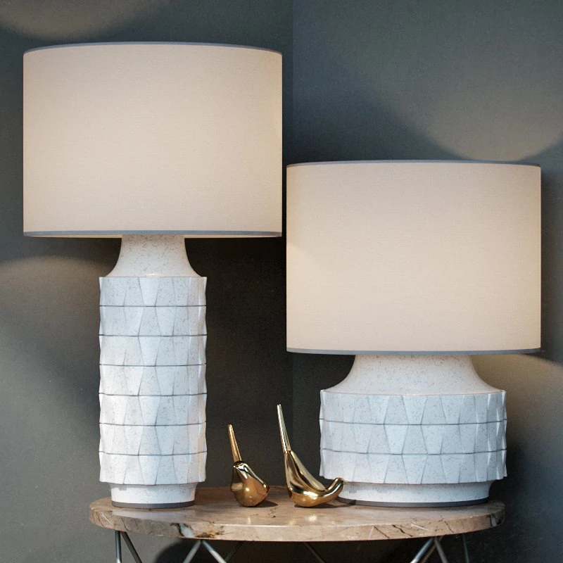 ceramic texture table lamp - tall 3D Model .c4d .max .obj .3ds .fbx .stl .blend