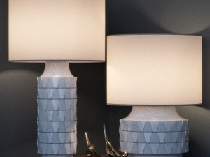 ceramic texture table lamp - tall 3D Model