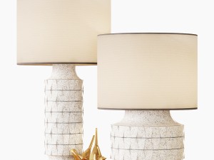 ceramic texture table lamp - tall 3D Model
