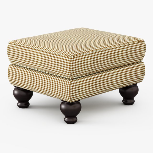 charlotte ii ottoman 3D Model .c4d .max .obj .3ds .fbx .stl .blend 