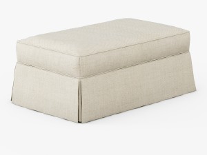 charlotte iii storage ottoman 3D Model