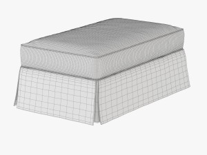charlotte iii storage ottoman 3D Model