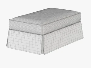 charlotte iii storage ottoman 3D Model