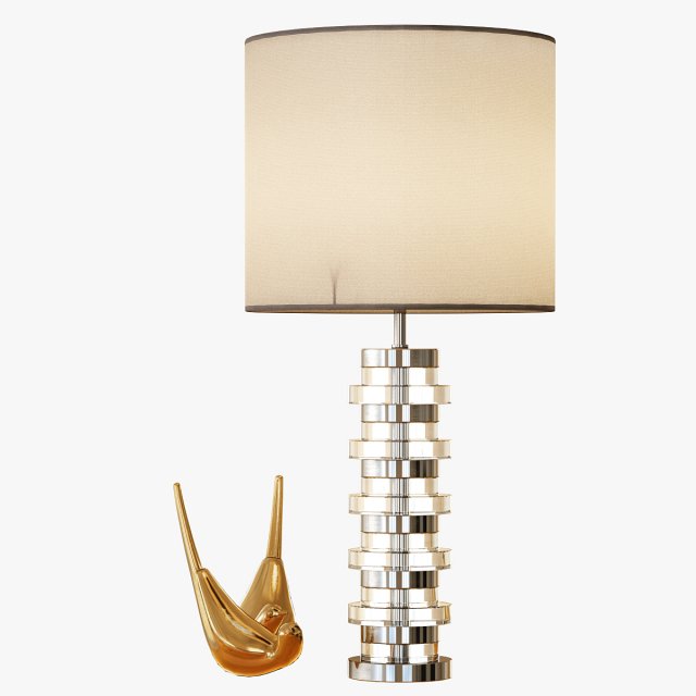 clear disc table lamp - large 3D मॉडल .c4d .max .obj .3ds .fbx .stl .blend 