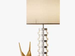 clear disc table lamp - large 3D Model