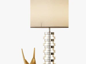 Настольная лампа с прозрачным диском - большая 3D Модель