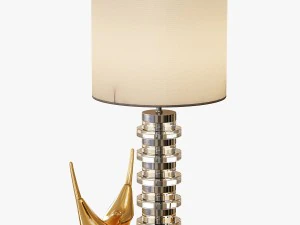 clear disc table lamp - large 3D Model