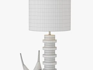 clear disc table lamp - large 3D Model
