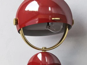 Mini lampada da lavoro Clint - rossa Modello 3D