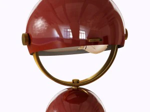 clint mini task lamp - red 3D Model