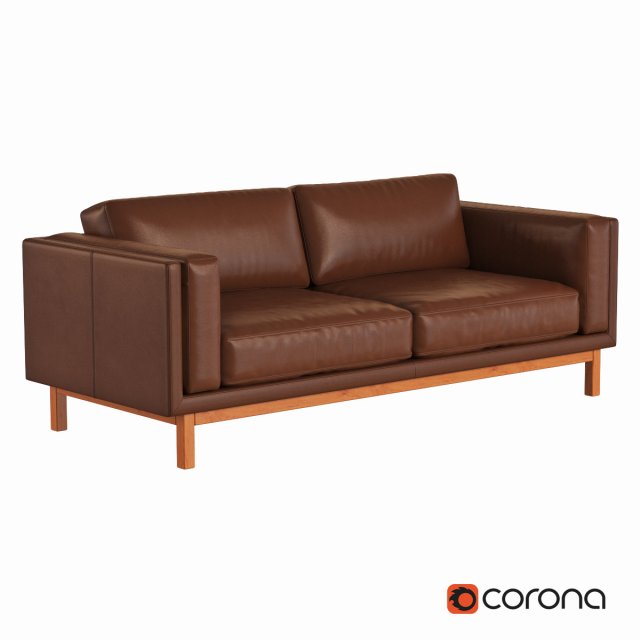 dekalb leather sofa 3D मॉडल .c4d .max .obj .3ds .fbx .stl .blend 