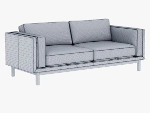 dekalb leather sofa 3D Model