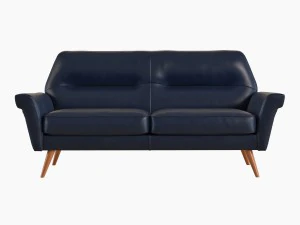 denmark leather loveseat 3D Model