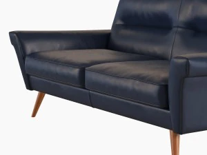 denmark leather loveseat 3D Model