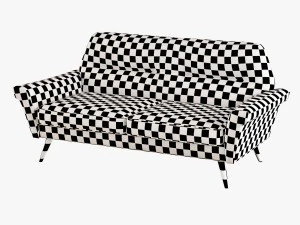 denmark leather loveseat 3D Model