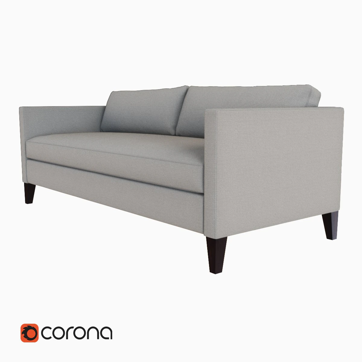 dunham down-filled sofa - box cushion 3D Model .c4d .max .obj .3ds .fbx .stl .blend