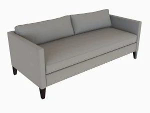 dunham down-filled sofa - box cushion 3D Model