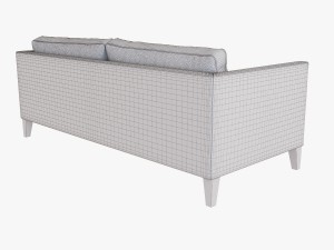 dunham down-filled sofa - box cushion 3D 모델