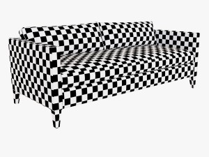 dunham down-filled sofa - box cushion 3D 모델