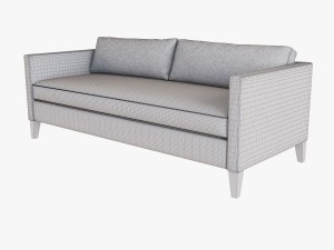 dunham down-filled sofa - box cushion 3D 모델