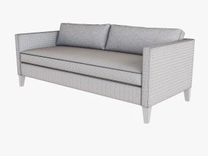 dunham down-filled sofa - box cushion 3D Model
