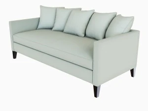 dunham down-filled sofa - toss back 3D Model