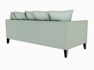 dunham down-filled sofa - toss back 3D Model