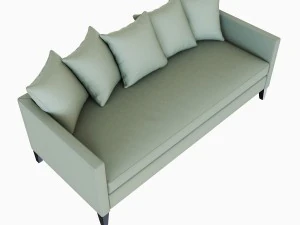 dunham down-filled sofa - toss back 3D Model