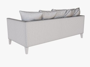 dunham down-filled sofa - toss back 3D मॉडल