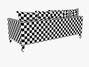dunham down-filled sofa - toss back 3D मॉडल