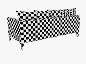 dunham down-filled sofa - toss back 3D Model