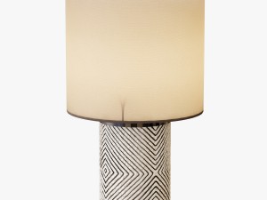 etched glass table lamp Modello 3D