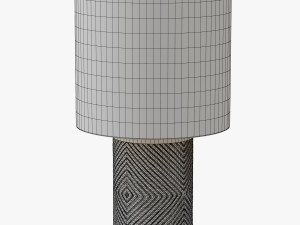 etched glass table lamp Modello 3D