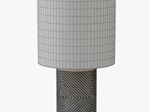 etched glass table lamp 3D Model