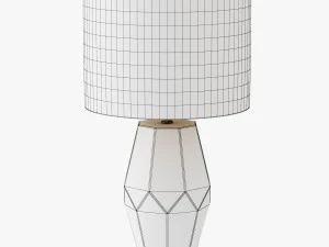 faceted stone table lamp 3D Model