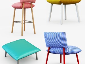 four models accademia factory 3Dモデル