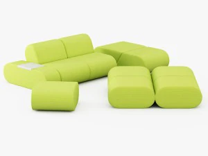 tiga model pabrik softline Model 3D