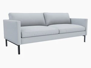 hoge gestoffeerde bank 3D Model