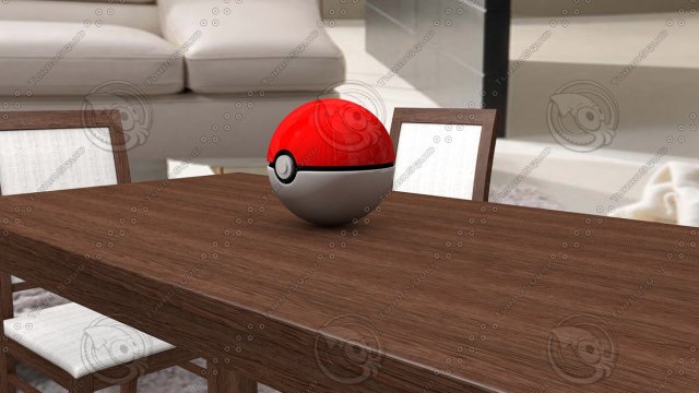 pokeball Modelo 3D .c4d .max .obj .3ds .fbx .stl .blend 