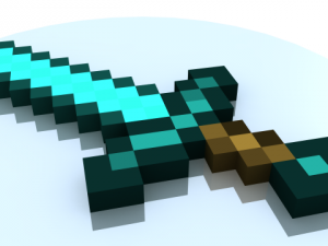 diamond sword Model 3D