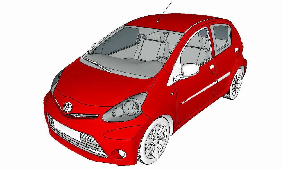 toyota aygo Modelo 3D .c4d .max .obj .3ds .fbx .stl .blend 