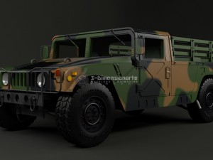 humvee m998 - troop carrier 3D 模型