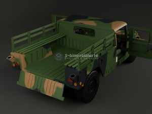 humvee m998 - troop carrier 3D 模型