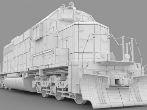 emd sd402 3D 模型