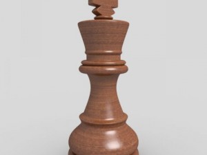 chess pieces  chessboard  wood 3D 模型