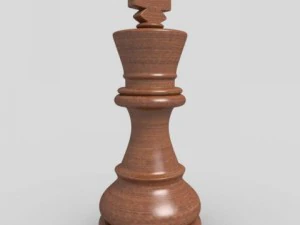 chess pieces  chessboard  wood 3D Model