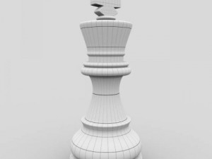chess pieces  chessboard  wood 3D 模型