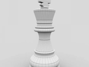chess pieces  chessboard  wood 3D Model