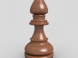 chess pieces  chessboard  wood 3D Model